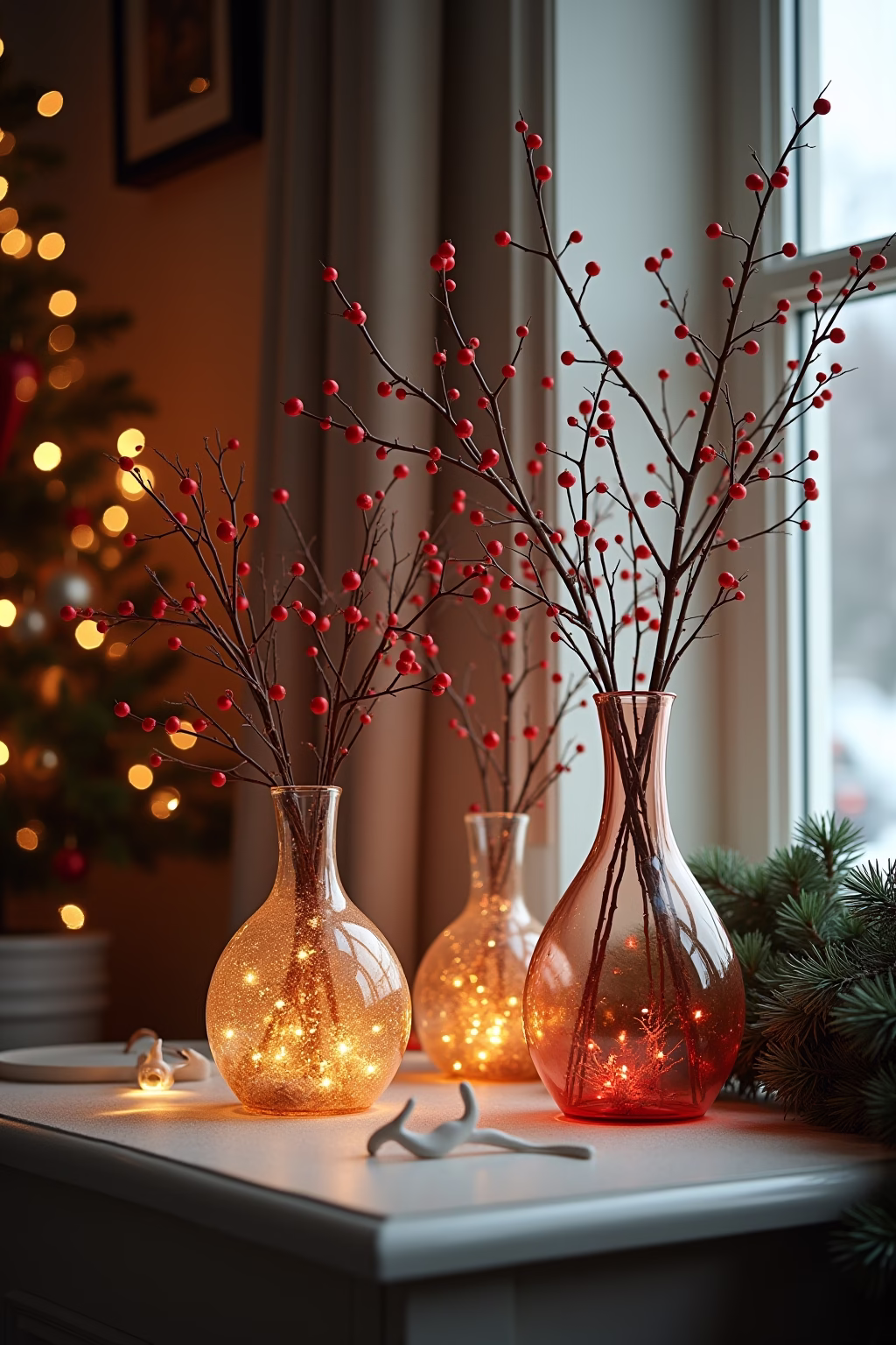 glasvasen dekorieren weihnachten outline 1