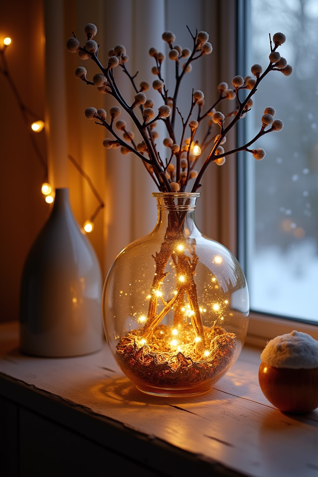 glasvasen dekorieren weihnachten outline 7