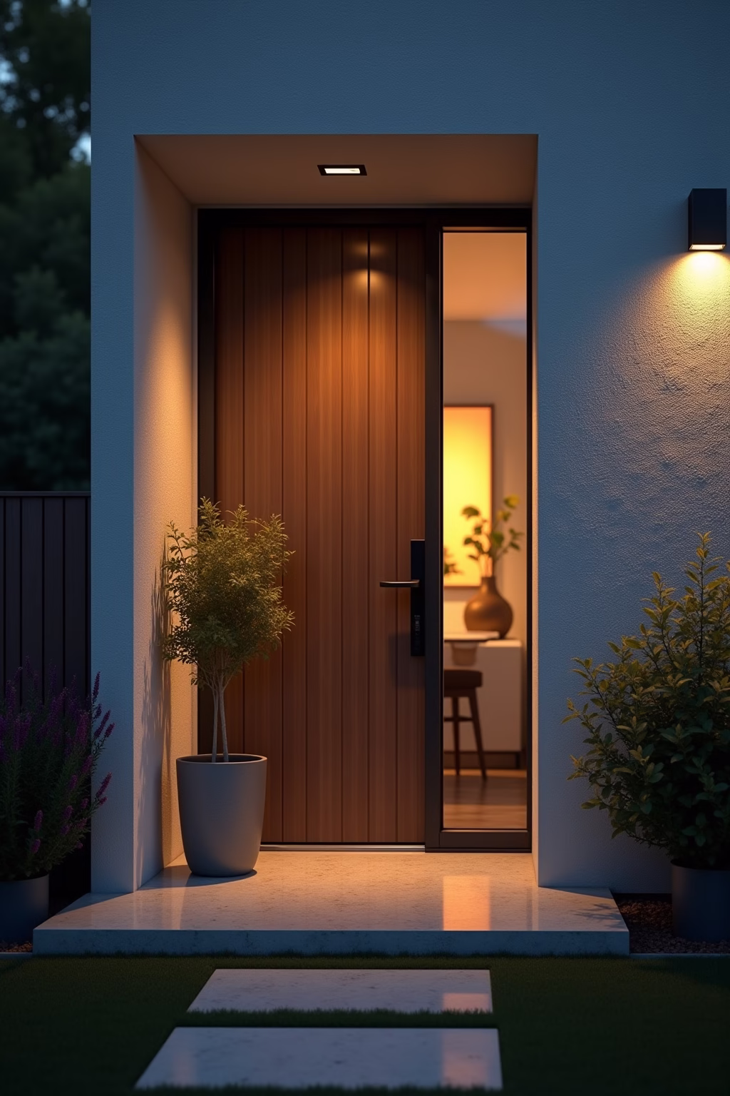 hauseingang aussen dekorieren outline 2