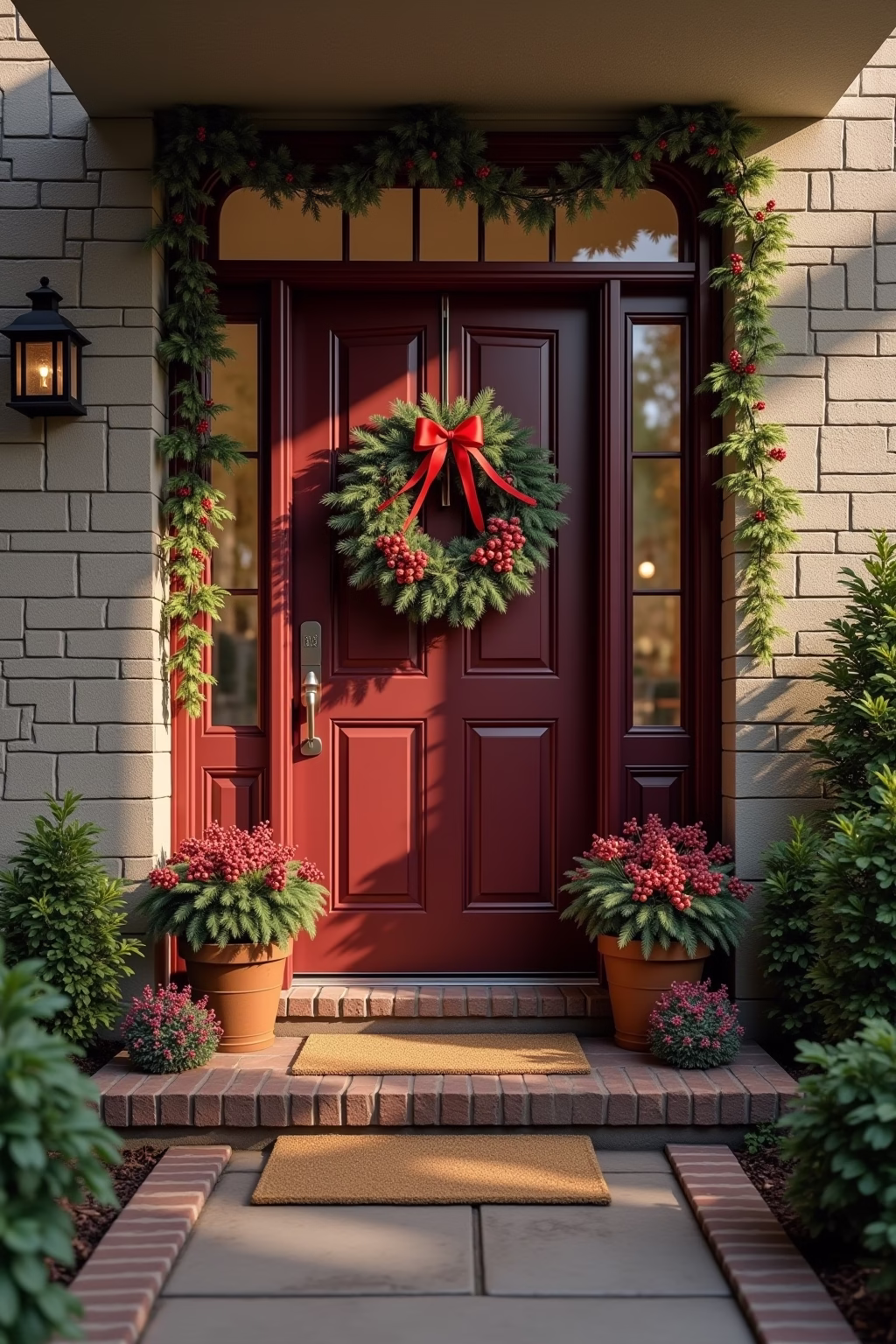 hauseingang aussen dekorieren outline 5