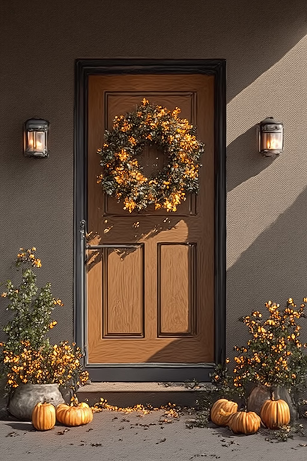 hauseingang aussen dekorieren outline 6