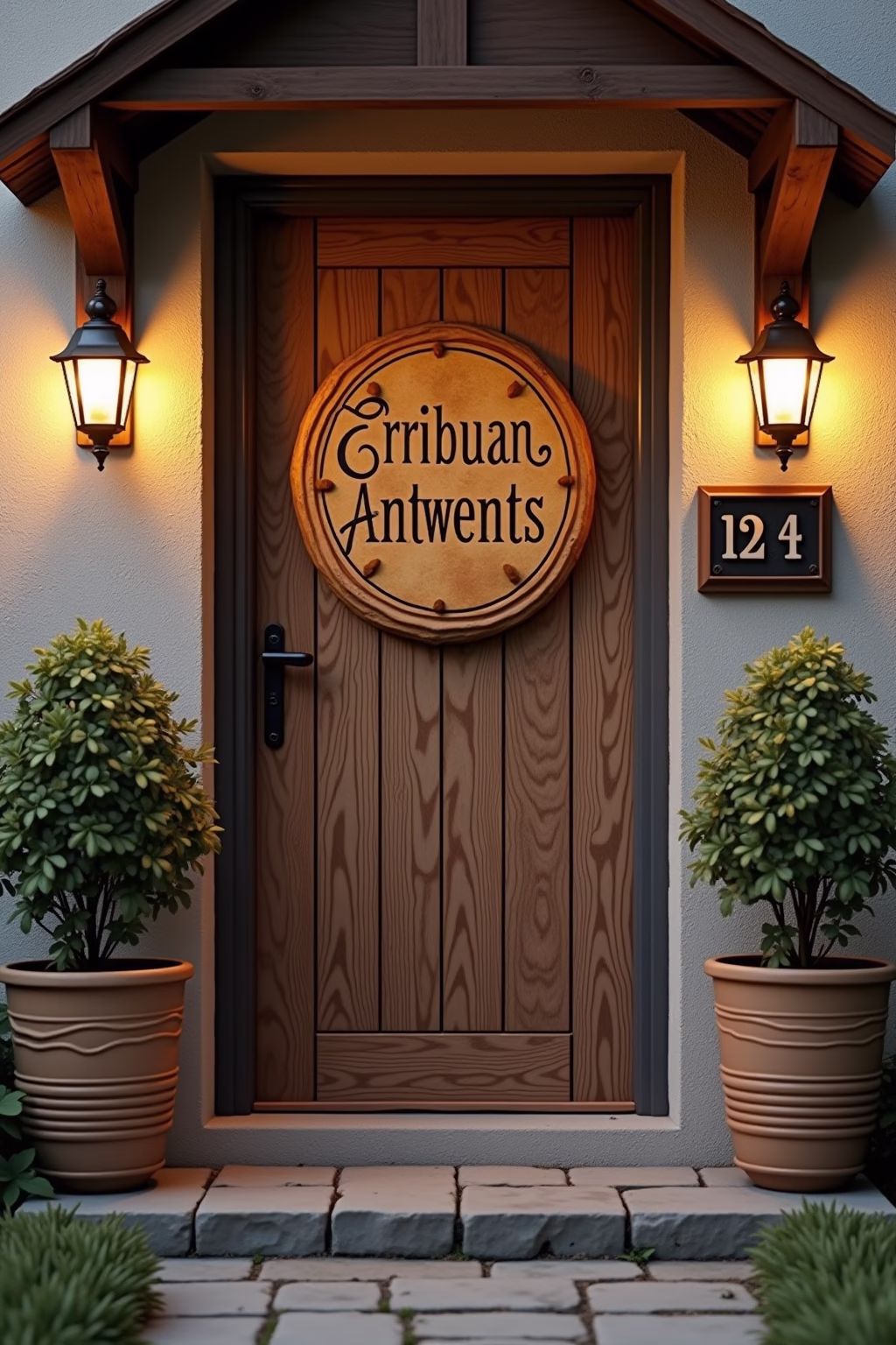 hauseingang aussen dekorieren outline 8