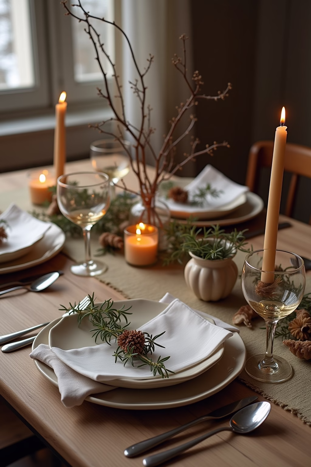 januar dekoration tisch outline 7