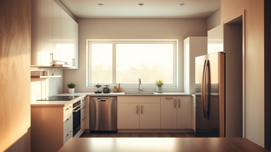 kleine küche einrichten