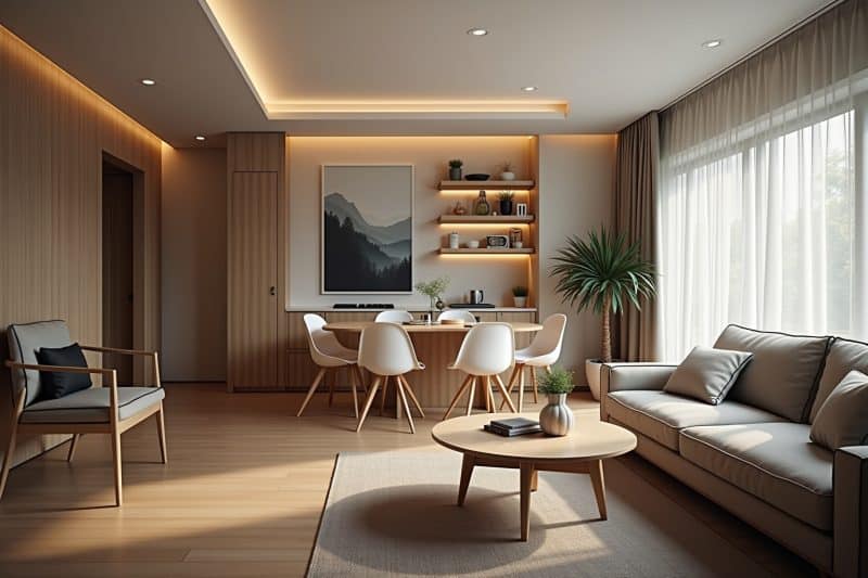 Kleines Wohnzimmer mit Essbereich einrichten - Tipps