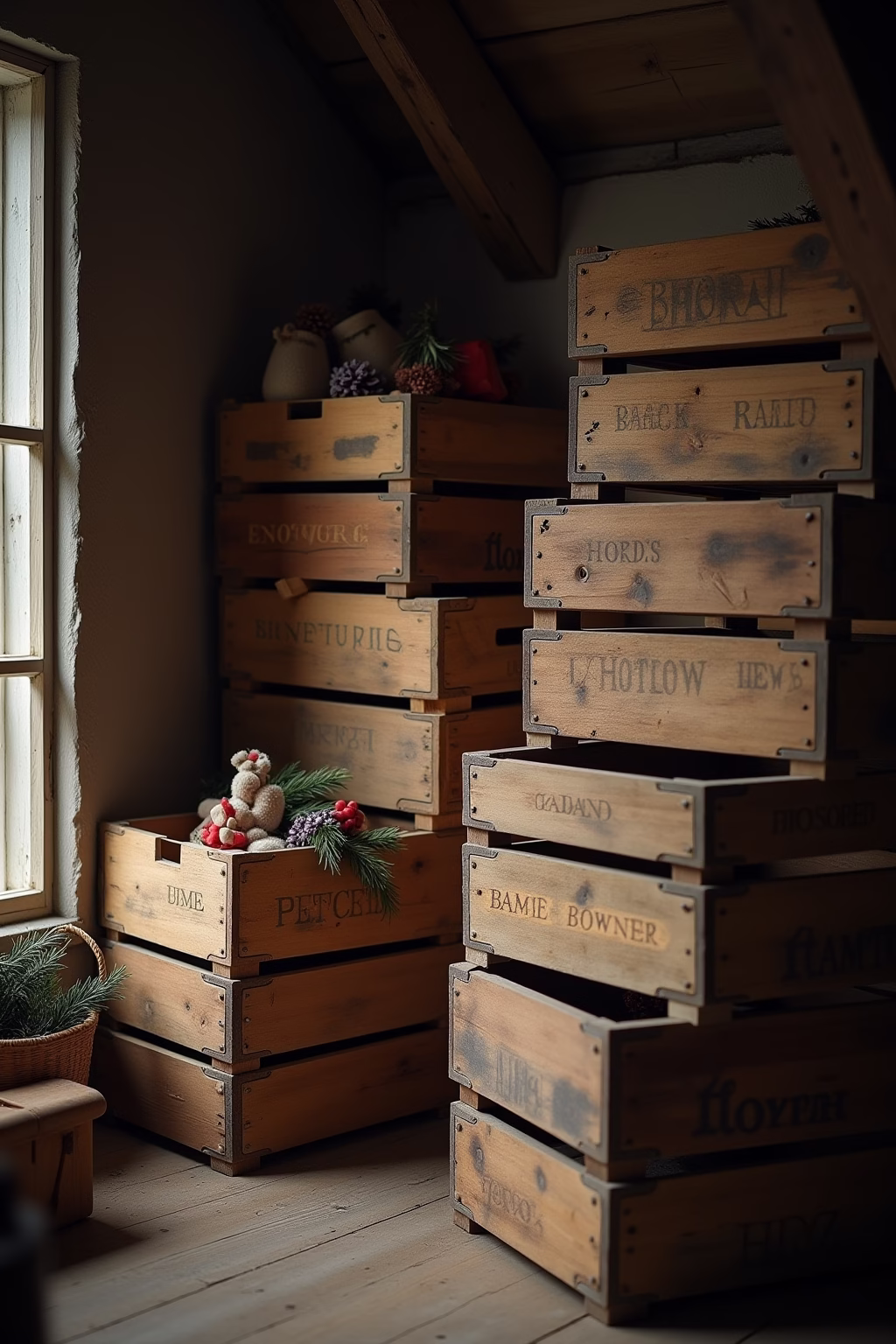 obstkisten deko weihnachten outline 8