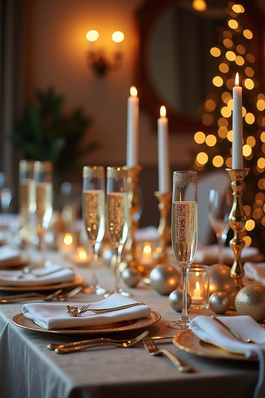 silvester tischdekoration outline 2