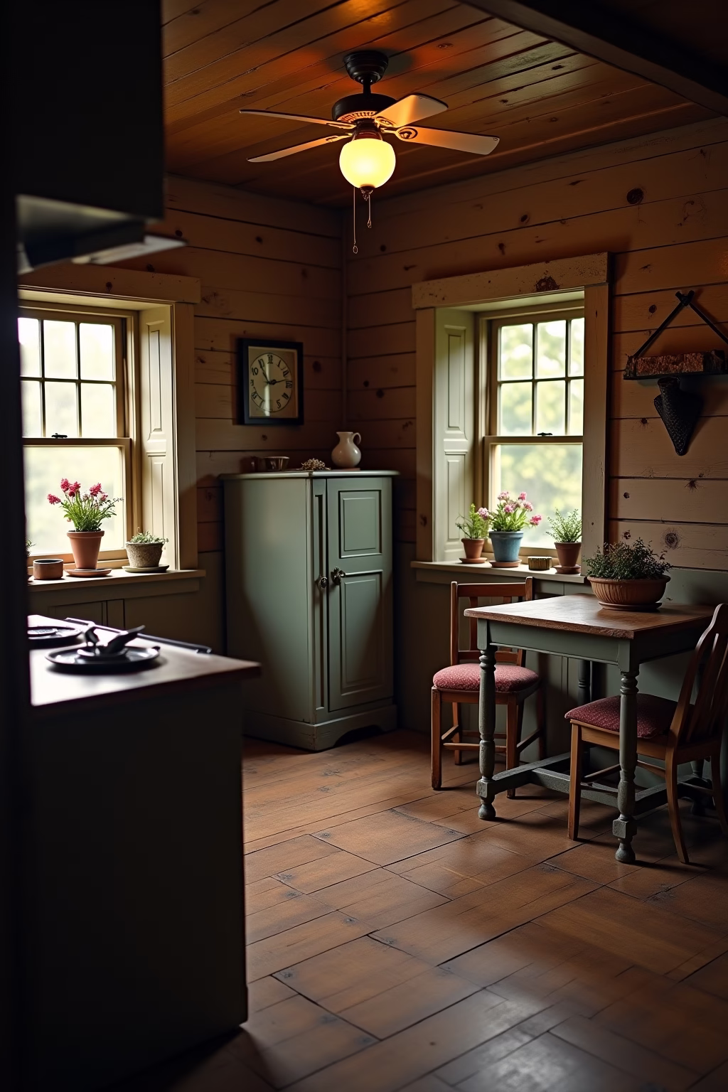 vintage huetten dekoration outline 2