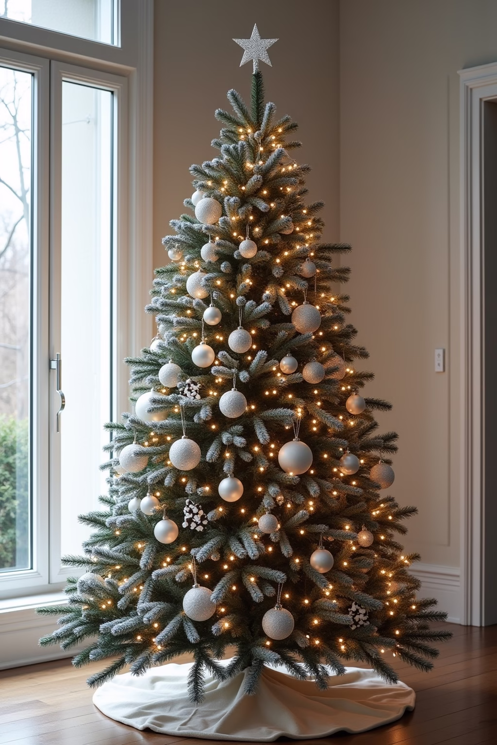 weihnachtsbaum dekoration modern outline 3