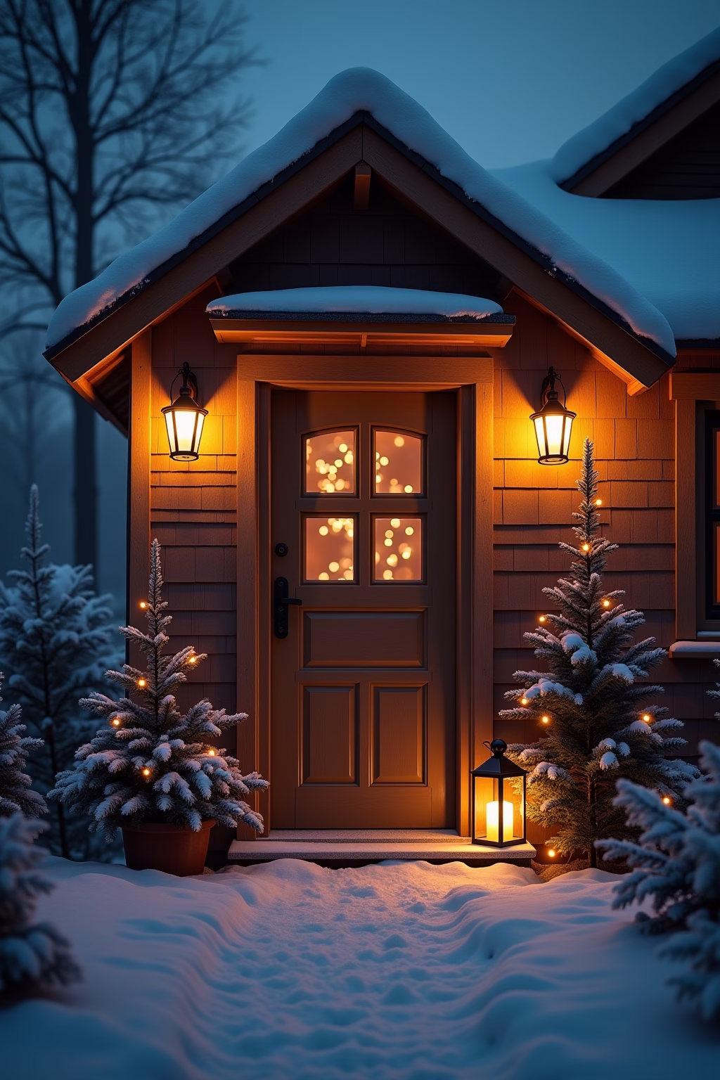 winter deko hauseingang outline 3