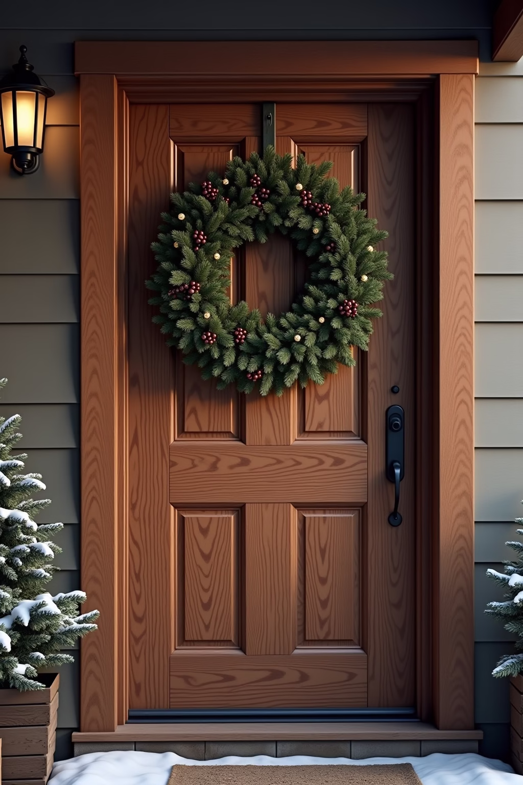 winter deko hauseingang outline 4