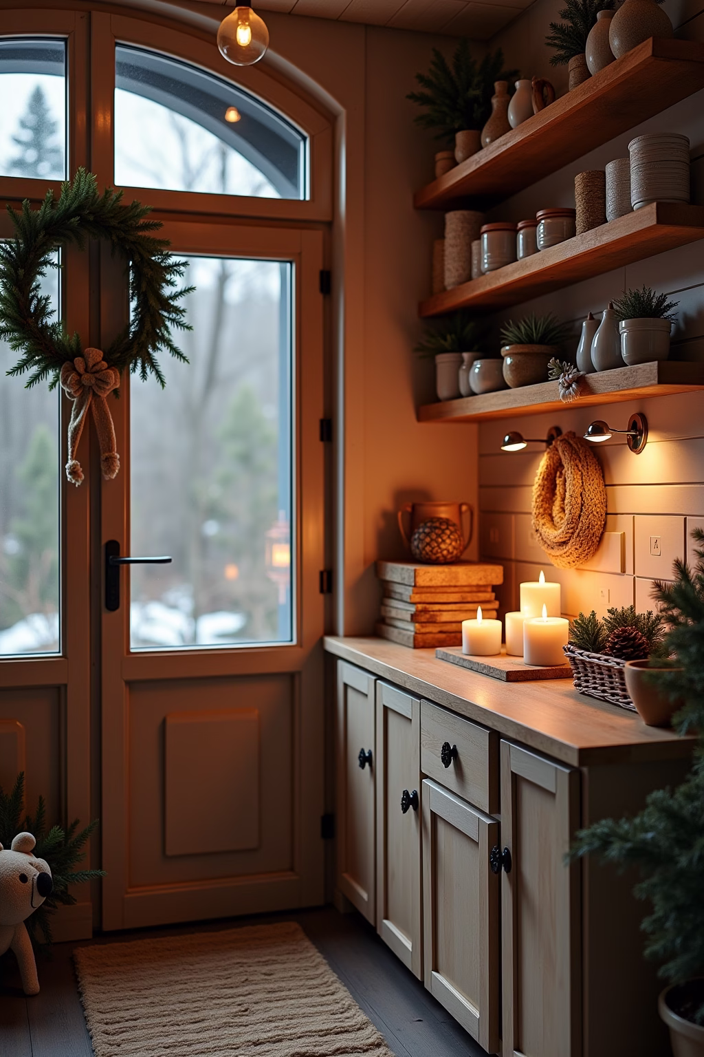 winter deko hauseingang outline 7