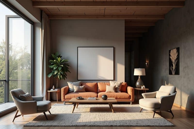 15 Wohnzimmer im Industrial Stil einrichten Ideen